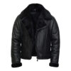Mens Aviator Pilot B3 Shearling Leather Bomber Jacket
