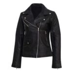 Elegant Womens Black Leather Jacket