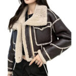 Womens Stylish High Quality Leather Cropped Jacket