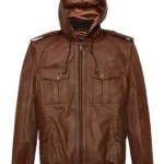 Hooded Leather Jacket
