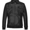 Classic Black Leather Jacket Men