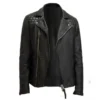 Mens Conroy Rugged Leather Biker Jacket