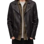 Mens Leather Biker Jacket