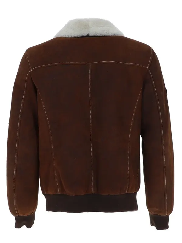 NC Air Force Brown Sheepskin Pilot Jacket