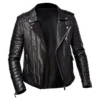 Mens Quilted Biker Leather Jacket