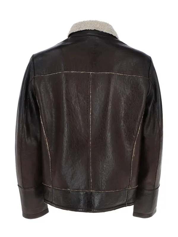 Mens Teddy Brown Leather Jacket