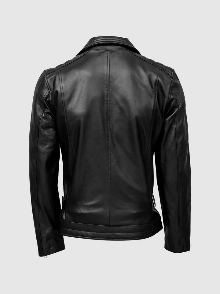 Quilted Biker Leather Jacket
