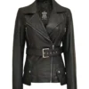 Womens Victoria Black Leather Jacket