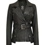 Womens Victoria Black Leather Jacket