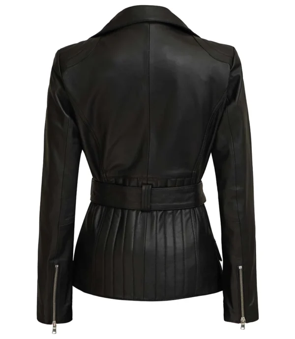 Womens Victoria Black Leather Jacket