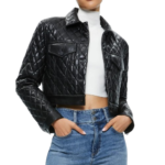 Diamond Quilted Cropped Jacket for Women – Original Style
