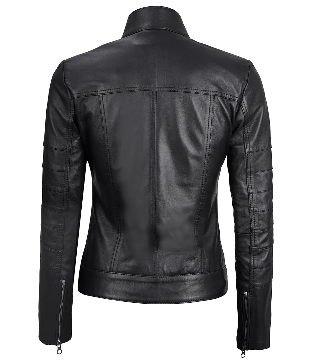 Real Leather Cafe Racer Jacket