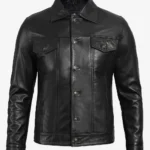 Mens Classic Black Trucker Jacket