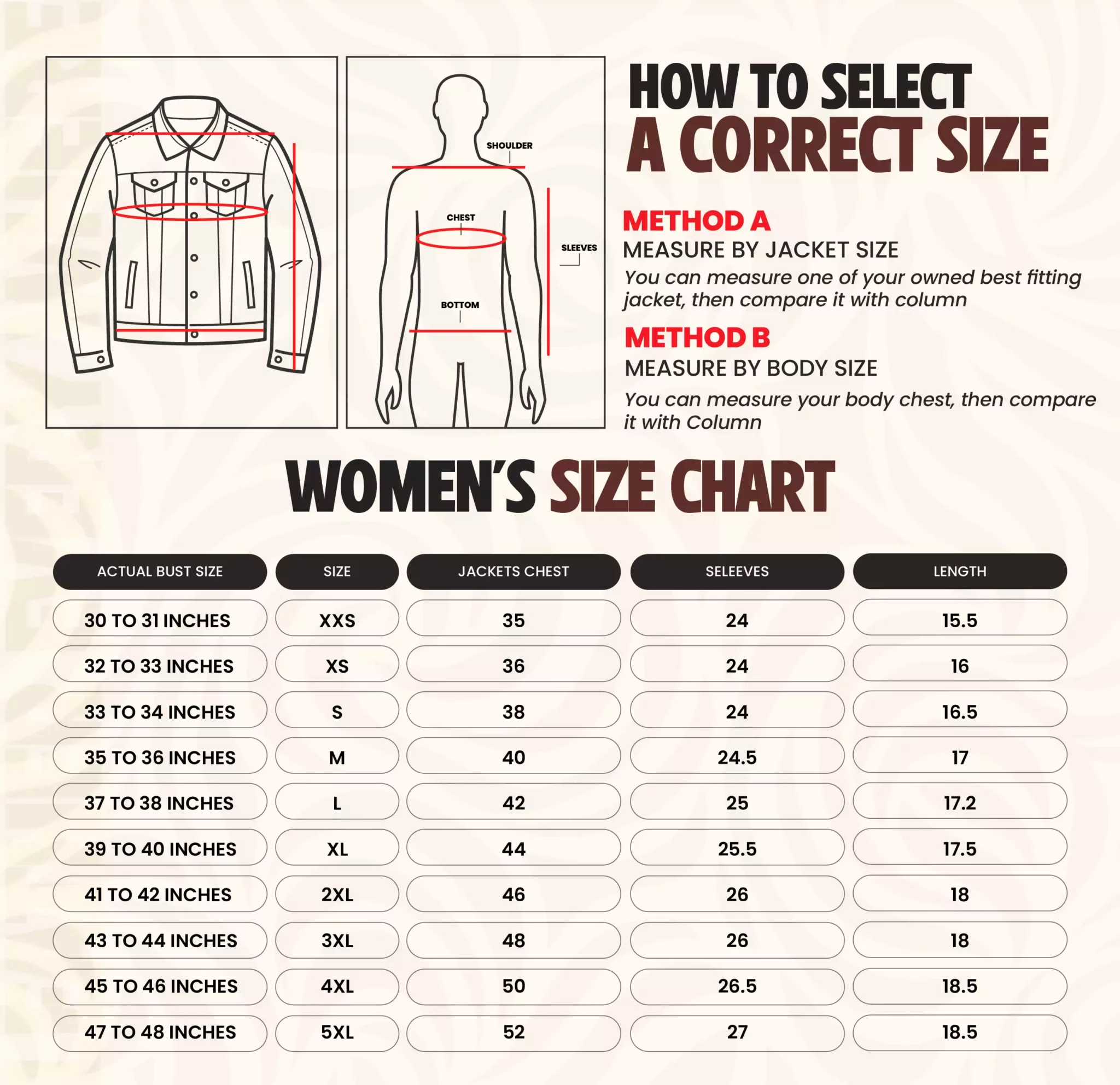 women size chart