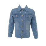Girls Denim Motorcycle Jacket