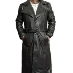 Klyra Dark Aesthetic Leather Duster Coat