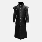 Black Leather Mens Duster Coat