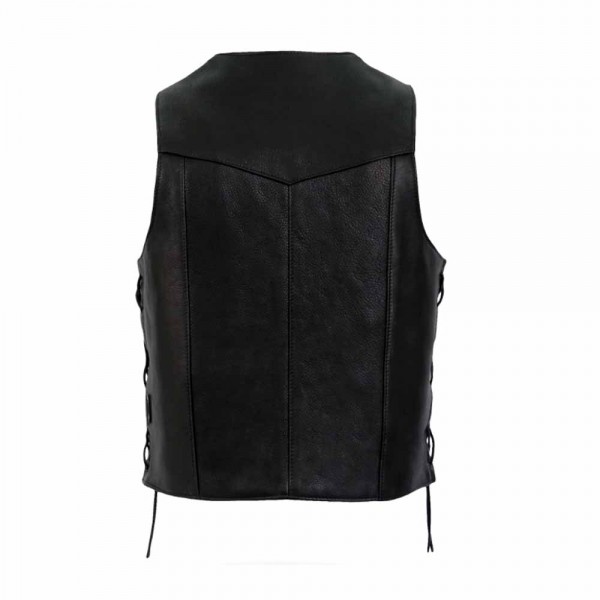 Men's Side Lace Leather Vest
