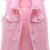 Classic Denim Vest Pink