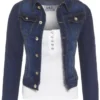 Denim Fitted Jacket Womens
