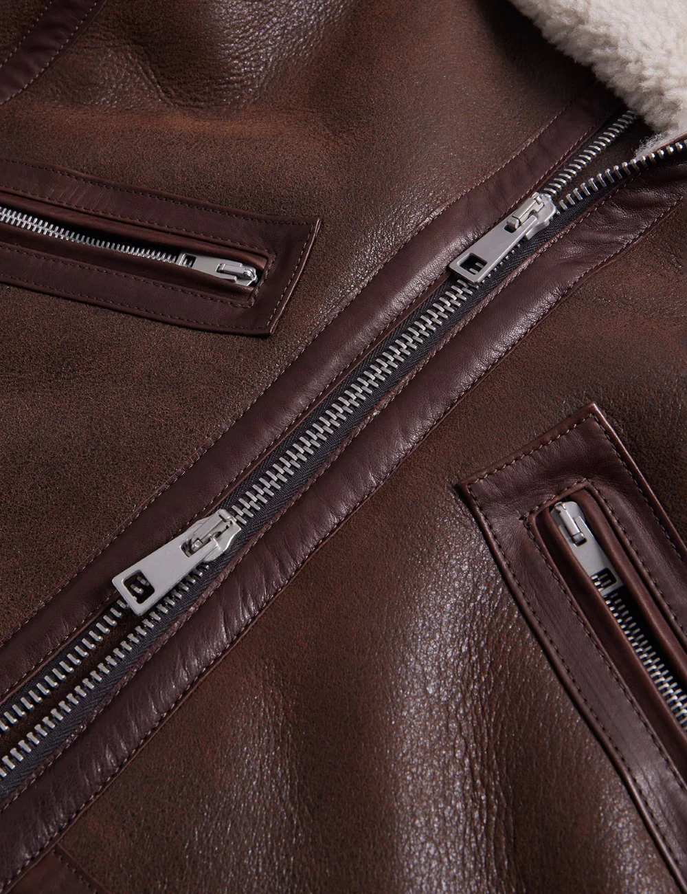 Women Brown Aurora Shearling Aviator Jacket