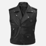 Men Road Sovereign Black Leather Vest