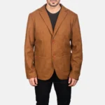 Mens Borges Khaki Wool Blazer