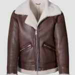 Women Brown Aurora Shearling Aviator Jacket