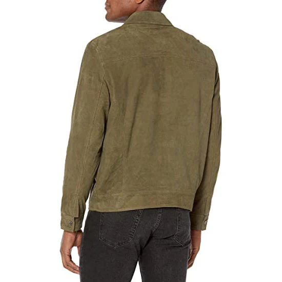 Mens Suede Trucker Jacket