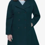 Ana Womens Forest Green Wool Coat