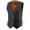 Women Braided Leather Motorcycle Vest