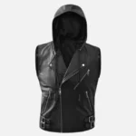 Men Black Pathfinder Biker Leather Vest