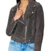 Women Suede Motorcycle Leather Jackets