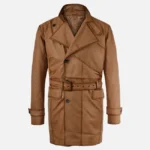 Men Royal Flying Tan Burnished Leather Coat