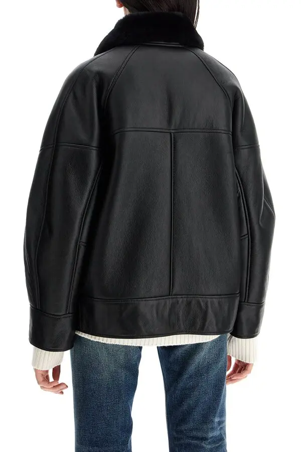 Women Noir Legacy Black Shearling Jacket