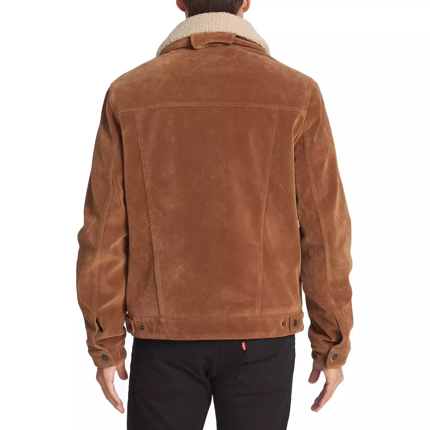 Men Brown Corduroy Trucker Jacket