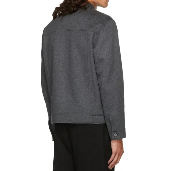 Men Evil Mike Colter Gray Trucker Jacket