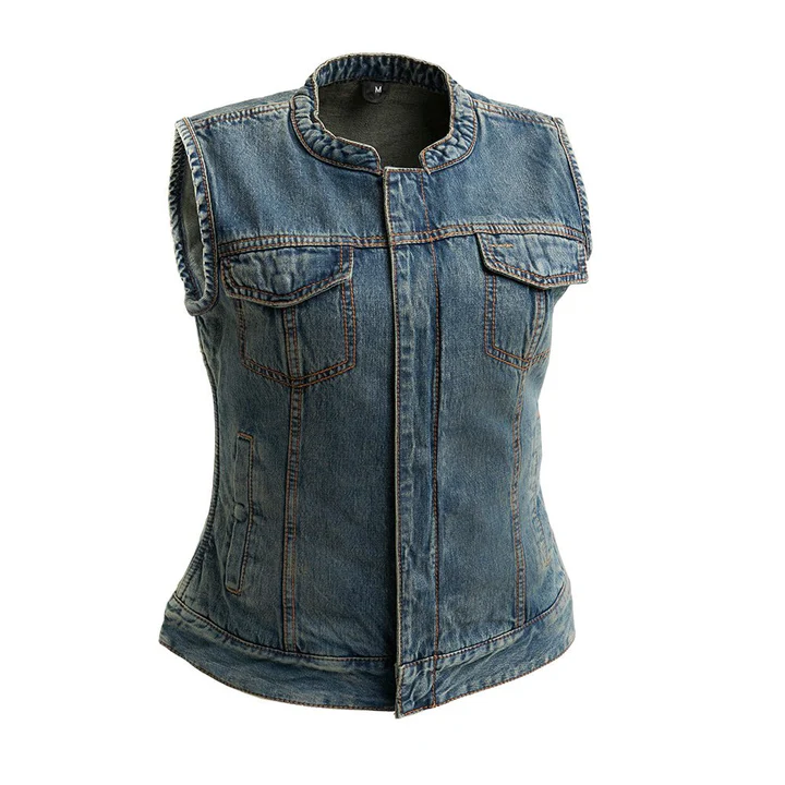 Women Lexy Motorcycle Denim Vest