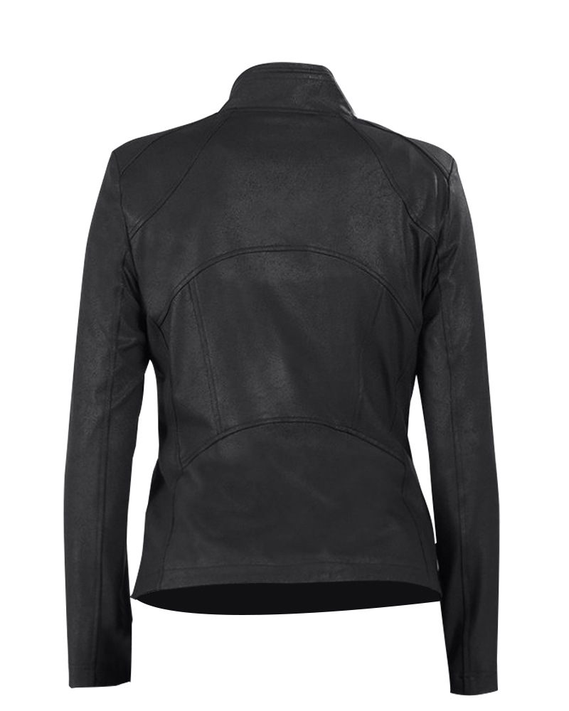 Women Liquid Leather Signature Motorcycle Jacket