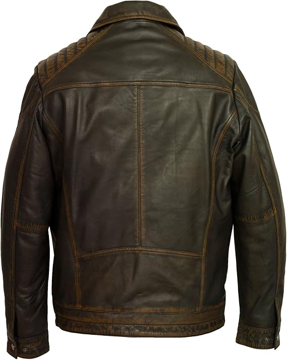 Men Talbot Black Vintage Leather Jacket