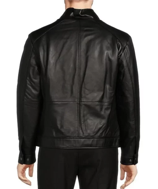 Mens Black Racer Leather Jacket