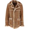 Mens Honey Tan Shearling Sheepskin Coat