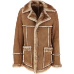 Mens Honey Tan Shearling Sheepskin Coat