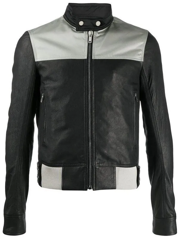 Mens Slim Fit Biker Leather Jacket