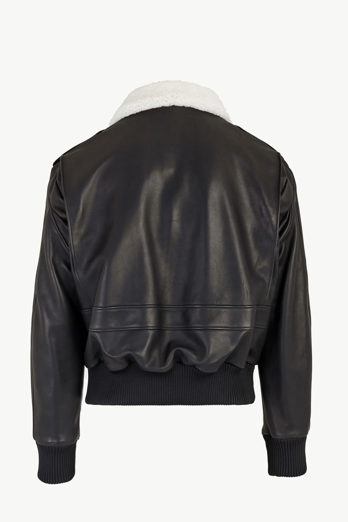 Tom men’s genuine black leather jacket