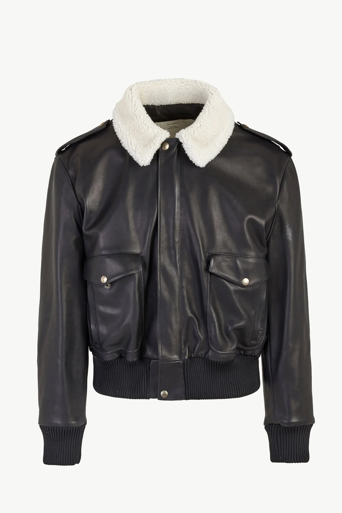 Tom men’s genuine black leather jacket