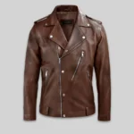 Beast Spanish Brown Biker Leather Jacket