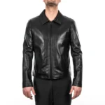 Men’s Black Lambskin Leather Jacket Slim Fit