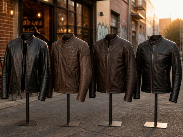 Top Full Grain Leather Motorcycle Jackets for Slim Riders