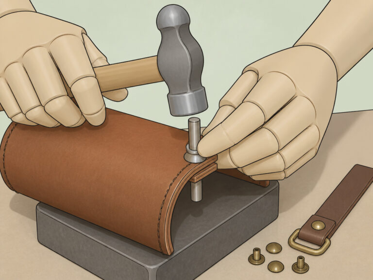 How to Make a Leather Bag With No-Sew Construction Quickly